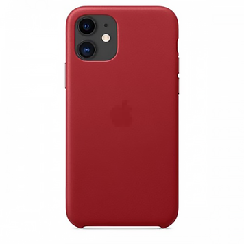 Кожаный чехол Leather Case Red для iPhone 11