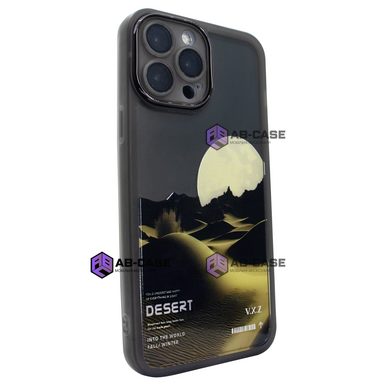 Чехол для iPhone 12 Pro Print Nature Desert с защитными линзами на камеру Black