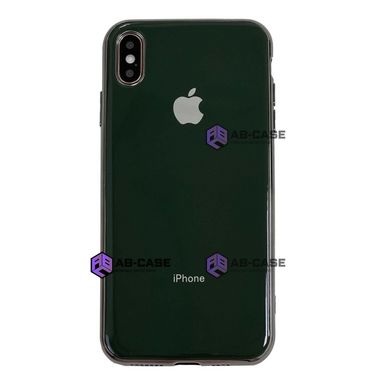 Чехол Silicone Glass Case (для iPhone X/Xs, Green)