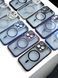 Чохол для iPhone 12 Nofelet Chrome Camera Case with MagSafe - Blue 3