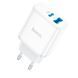 Зарядное устройство 20W (1 USB + 1 Type-C) Hoco C105A Stage PD+QC3.0 (White) 1