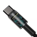 Кабель плетеный Baseus Type-C to Type-C 100W 2m Tungsten Gold Fast Charging Data Cable Black 4