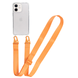 Прозрачный чехол для iPhone 11 c ремешком Crossbody Orange 1