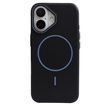 Чохол для iPhone 16 : Grain Silicone with MagSafe &ndash; Black