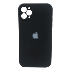 Чехол Silicone Case FULL CAMERA (square side) (для iPhone 12 pro) (Black)