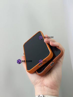 Чехол для iPhone 14 Pro Leather Case PU with Magsafe Saddle Brown