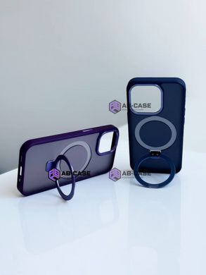 Чохол для iPhone 15 NEW Matte Guard with MagSafe з підставкою Deep Purple