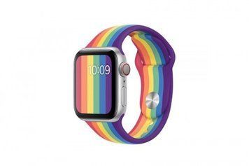 Силиконовый ремешок для Apple Watch (42mm, 44mm, 45mm, 46mm, 49mm, Rainbow, S)