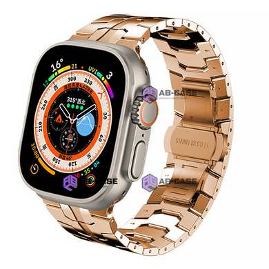Металевий ремінець для Apple Watch 42|44|45|49mm Titanium Band Rose Gold