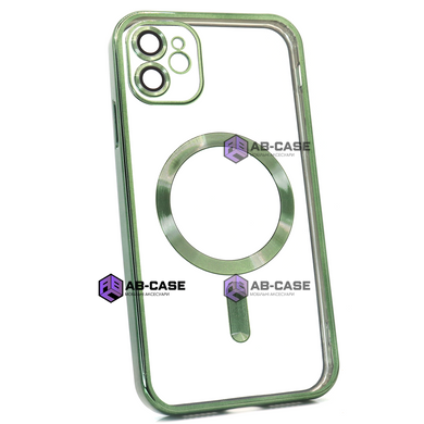Чехол Shining with MagSafe для iPhone 12 с защитными линзами на камеру Dark Green
