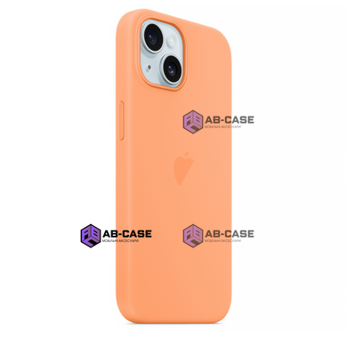 Чохол для iPhone 15 Plus Silicone Case With MagSafe Orange Sorbet