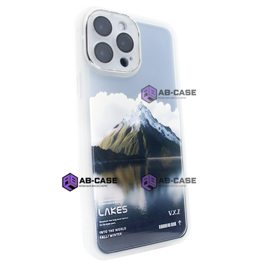 Чехол для iPhone 12 Pro Print Nature Lakes с защитными линзами на камеру White