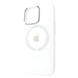 Чохол для iPhone 14 Silicone case with MagSafe Metal Camera White