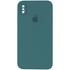 Чехол Silicone Case FULL CAMERA (square side) (для iPhone X/Xs) (Pine Green)
