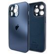 Чехол для iPhone 15 Pro Max AG Titanium Case 2.0 - MagSafe & Microfiber - Blue