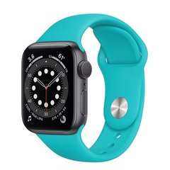 Силіконовий ремінець на Apple Watch (38mm, 40mm, 41mm, №21 Sea Blue, S)