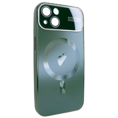 Чохол для iPhone 15 матовий NEW PC Slim with MagSafe case із захистом камери Dark Green