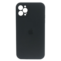 Чехол Silicone Case FULL CAMERA (square side) (для iPhone 12 pro) (Charcoal Gray)