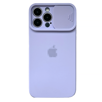 Чехол Silicone with Logo hide camera, для iPhone 13 Pro Max (Light Purple)