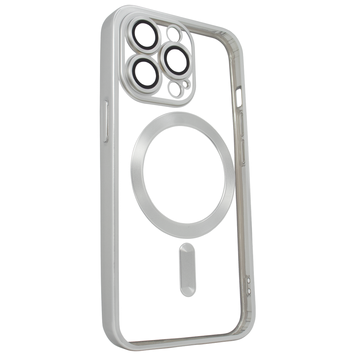 Чохол для iPhone 12 Pro матовий Shining with MagSafe із захисними лінзами на камеру Titanium Silver