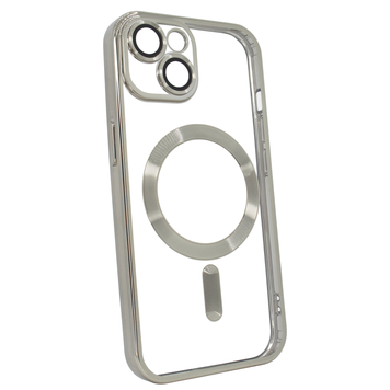 Чехол для iPhone 15 Plus Shining with MagSafe c защитными линзами на камеру Titanium