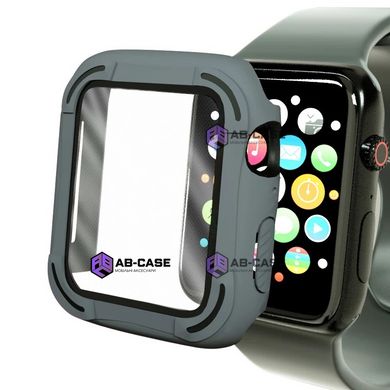 Захисний чохол з склом Case for Apple Watch TPC+PC+GLASS ZIFRIEND (40mm, black+gray)