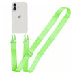 Прозрачный чехол для iPhone 16 Plus c ремешком Clear Crossbody Neon Green