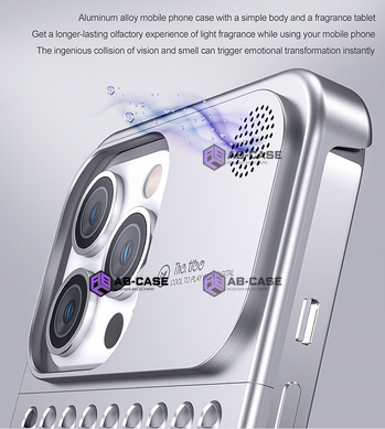 Чехол металлический для iPhone 15 Pro Aluminium aroma Graphite