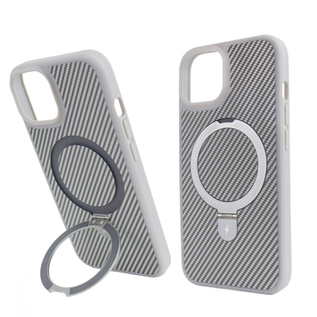 Чехол для iPhone 11 : Nofelet Carbon MagSafe с подставкой &ndash; Titanium Gray