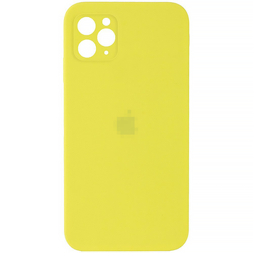 Чохол для iPhone 11 Pro Max : Silicone Case FULL CAMERA (square side) &ndash; Yellow (№4)