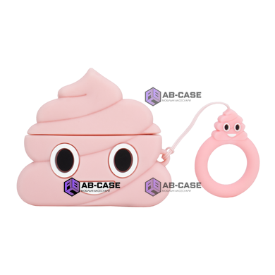 Чохол для AirPods Pro Poop Pink 3D Case