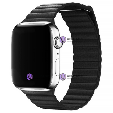 Шкіряний ремінець Leather Loop Band на Apple Watch 42|44|45|49mm Black