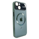 Чехол для iPhone 13 PC Slim Case with MagSafe с защитными линзами на камеру Cangling Green