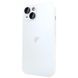 Чехол для iPhone 13 : стеклянный матовый AG Glass Case with MagSafe с защитой камеры &ndash; White