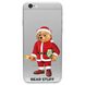 Чохол прозорий Print Bear Stuff на iPhone 6/6s Мишка Санта Клаус