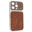 Чохол для iPhone 14 Pro : AITO PU-Leather Leopard Case [17 series Design] &ndash; Brown