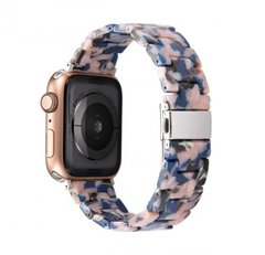 Янтарный Ремешок для Apple Watch (38mm, 40mm, 41mm, Blue-white-black)