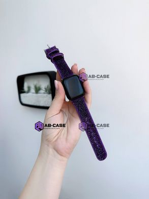 Ремешок Swarovski для Apple Watch 42mm | 44mm | 45mm | 46mm | 49mm со стразами Deep Purple