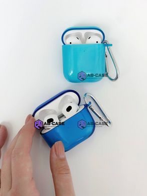 Чехол для AirPods PRO полупрозрачный Neon Case Blue