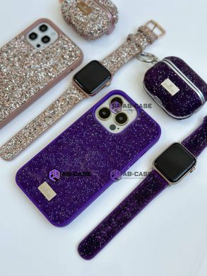 Ремінець Swarovski для Apple Watch 42|44|45|49mm зі стразами Deep Purple