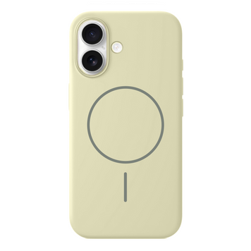 Чехол для iPhone 16 : Silicone Slim MagSafe &ndash; Cream Yellow