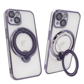 Чохол для iPhone 13 Clear Shining Holder with MagSafe Deep Purple