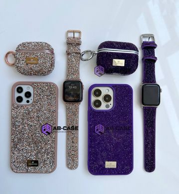 Ремешок Swarovski для Apple Watch 42mm | 44mm | 45mm | 46mm | 49mm со стразами Deep Purple