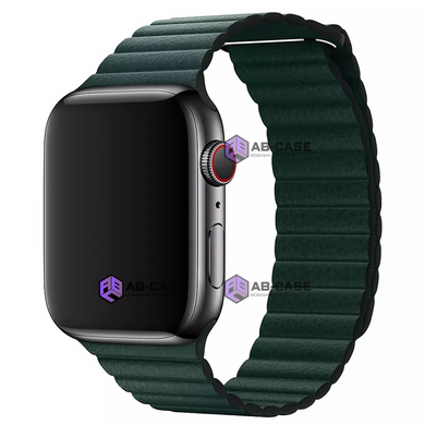 Кожаный ремешок Leather Loop Band на Apple Watch 42|44|45|49mm Forest Green