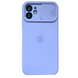 Чохол Silicone with Logo hide camera, для iPhone 12 (Light Purple) 1