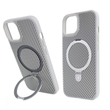 Чохол для iPhone 12 / 12 Pro : Nofelet Carbon MagSafe з підставкою &ndash; Titanium Gray