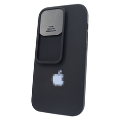 Чехол для iPhone 14 Pro Silicone with Logo hide camera Black