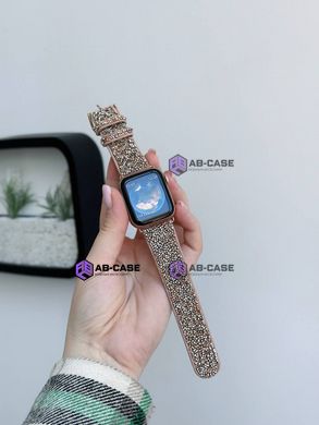 Ремешок Swarovski для Apple Watch 42mm | 44mm | 45mm | 46mm | 49mm со стразами Rose Gold