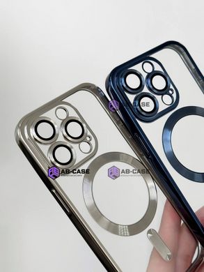 Чохол на iPhone 15 Shining with MagSafe із захисними лінзами на камеру Blue Titanium