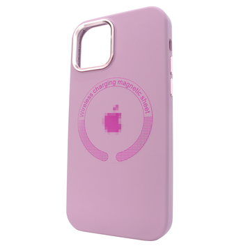 Чехол для iPhone 13 Pro Max Silicone case with MagSafe Metal Camera Blueberry